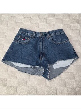 Tommy Hilfiger Vintage High Rise Jean Short Dark Wash Size 4 EVC